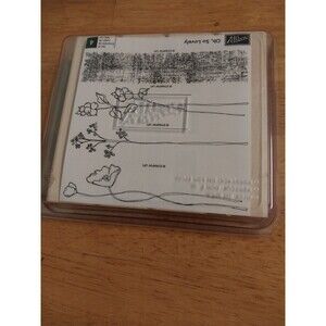 Stampin Up Oh, So Lovely Set of 4 Rubber Stamp Flower Stem